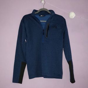 North Face quarter zip blue pullover. Size small.